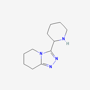 molecular formula C11H18N4 B1440046 2-{5H,6H,7H,8H-[1,2,4]triazolo[4,3-a]pyridin-3-yl}piperidine CAS No. 1258639-95-0
