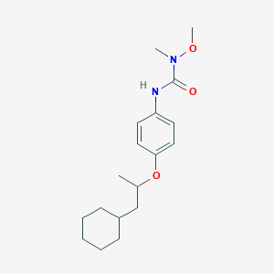molecular formula C18H28N2O3 B14400478 N'-{4-[(1-Cyclohexylpropan-2-yl)oxy]phenyl}-N-methoxy-N-methylurea CAS No. 88132-29-0