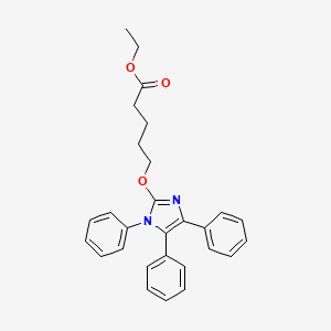 molecular formula C28H28N2O3 B14400548 Ethyl 5-[(1,4,5-triphenyl-1H-imidazol-2-yl)oxy]pentanoate CAS No. 89838-84-6