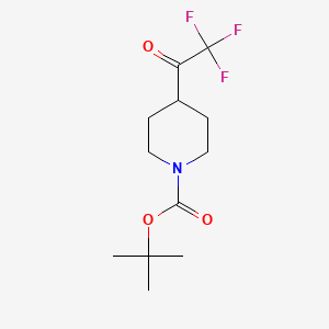 molecular formula C12H18F3NO3 B1440055 Tert-butyl 4-(2,2,2-trifluoroacetyl)piperidine-1-carboxylate CAS No. 1093759-80-8