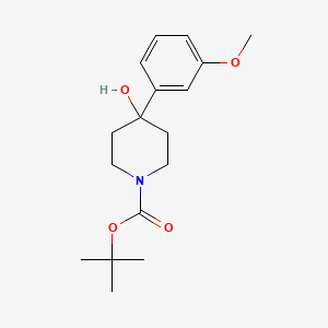 molecular formula C17H25NO4 B1440057 1-BOC-4-(3-METHOXYPHENYL)-4-HYDROXYPIPERIDINE CAS No. 871112-35-5