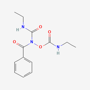 molecular formula C13H17N3O4 B14400578 N-(Ethylcarbamoyl)-N-[(ethylcarbamoyl)oxy]benzamide CAS No. 88074-46-8