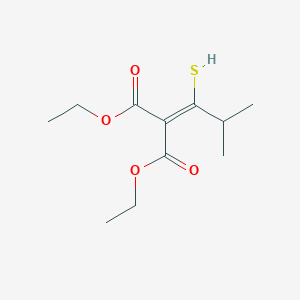 molecular formula C11H18O4S B14400593 Diethyl (2-methyl-1-sulfanylpropylidene)propanedioate CAS No. 89745-60-8