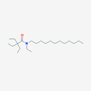 molecular formula C22H45NO B14400605 N-Dodecyl-N,2,2-triethylbutanamide CAS No. 88132-01-8