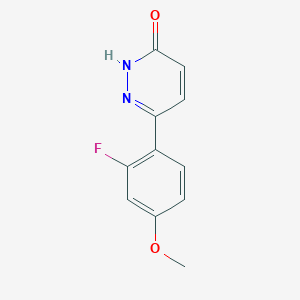 molecular formula C11H9FN2O2 B1440063 6-(2-fluoro-4-methoxyphenyl)pyridazin-3(2H)-one CAS No. 1219566-14-9