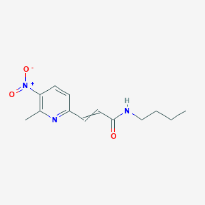 molecular formula C13H17N3O3 B14400642 N-Butyl-3-(6-methyl-5-nitropyridin-2-YL)prop-2-enamide CAS No. 89862-02-2
