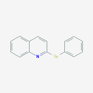 molecular formula C15H11NTe B14400678 Quinoline, 2-(phenyltelluro)- CAS No. 87803-46-1