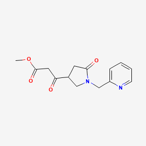 molecular formula C14H16N2O4 B1440068 Methyl 3-oxo-3-(5-oxo-1-(pyridin-2-ylmethyl)pyrrolidin-3-yl)propanoate CAS No. 1083402-31-6