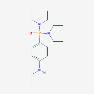 molecular formula C16H30N3OP B14400697 N,N,N',N'-Tetraethyl-P-[4-(ethylamino)phenyl]phosphonic diamide CAS No. 87981-18-8