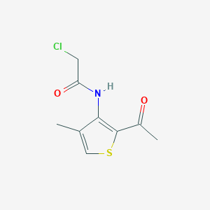 molecular formula C9H10ClNO2S B14400705 N-(2-Acetyl-4-methylthiophen-3-yl)-2-chloroacetamide CAS No. 87675-68-1