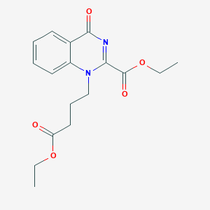 molecular formula C17H20N2O5 B14400757 Ethyl 1-(4-ethoxy-4-oxobutyl)-4-oxo-1,4-dihydroquinazoline-2-carboxylate CAS No. 88267-68-9