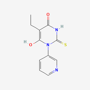 5-Ethyl-6-hydroxy-3-(pyridin-3-yl)-2-sulfanyl-3,4-dihydropyrimidin-4-one