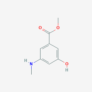 molecular formula C9H11NO3 B14400827 Methyl 3-hydroxy-5-(methylamino)benzoate CAS No. 89610-99-1