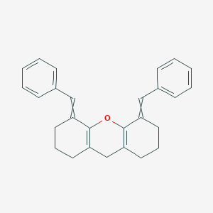 molecular formula C27H26O B14400828 4,5-Dibenzylidene-2,3,4,5,6,7,8,9-octahydro-1H-xanthene CAS No. 89866-69-3