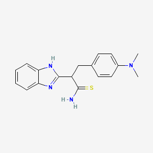 2-(1H-1,3-benzodiazol-2-yl)-3-[4-(dimethylamino)phenyl]propanethioamide