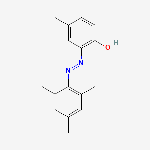 molecular formula C16H18N2O B14400884 Phenol, 4-methyl-2-[(2,4,6-trimethylphenyl)azo]- CAS No. 89648-50-0