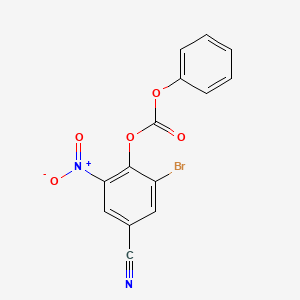 molecular formula C14H7BrN2O5 B14400907 Carbonic acid, 2-bromo-4-cyano-6-nitrophenyl phenyl ester CAS No. 88692-29-9