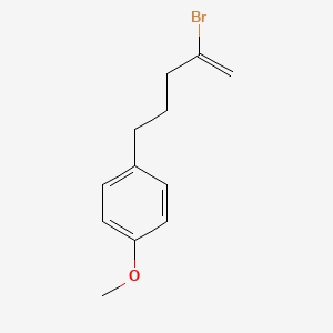 molecular formula C12H15BrO B1440098 2-Bromo-5-(4-methoxyphenyl)-1-pentene CAS No. 1143461-68-0