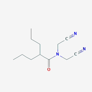 molecular formula C12H19N3O B14401009 N,N-Bis(cyanomethyl)-2-propylpentanamide CAS No. 89508-09-8