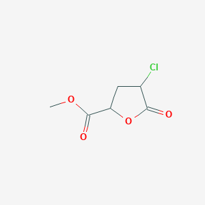 molecular formula C6H7ClO4 B14401070 Methyl 4-chloro-5-oxooxolane-2-carboxylate CAS No. 89630-71-7