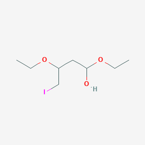 molecular formula C8H17IO3 B14401125 1,3-Diethoxy-4-iodobutan-1-OL CAS No. 88208-19-9