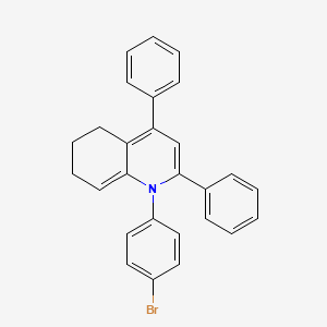 molecular formula C27H22BrN B14401181 Quinoline, 1-(4-bromophenyl)-1,5,6,7-tetrahydro-2,4-diphenyl- CAS No. 89409-13-2