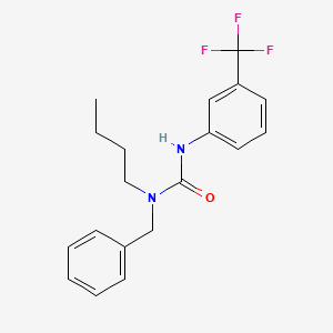 molecular formula C19H21F3N2O B14401191 N-Benzyl-N-butyl-N'-[3-(trifluoromethyl)phenyl]urea CAS No. 88452-29-3