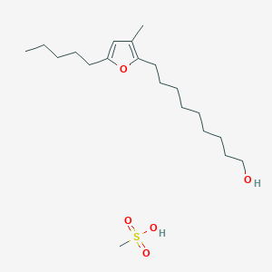 molecular formula C20H38O5S B14401207 Methanesulfonic acid;9-(3-methyl-5-pentylfuran-2-yl)nonan-1-ol CAS No. 88647-03-4