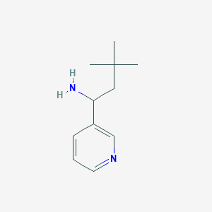 molecular formula C11H18N2 B1440125 3,3-Dimethyl-1-(3-pyridinyl)-1-butanamine CAS No. 959239-41-9