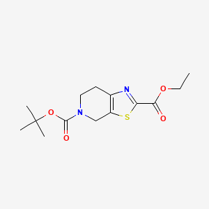 molecular formula C14H20N2O4S B1440127 5-Tert-butyl 2-ethyl 6,7-dihydrothiazolo[5,4-C]pyridine-2,5(4H)-dicarboxylate CAS No. 1053656-51-1