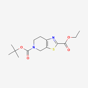 B1440127 5-Tert-butyl 2-ethyl 6,7-dihydrothiazolo[5,4-C]pyridine-2,5(4H)-dicarboxylate CAS No. 1053656-51-1