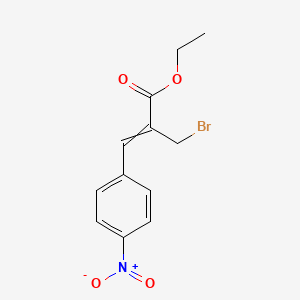 molecular formula C12H12BrNO4 B14401270 Ethyl 2-(bromomethyl)-3-(4-nitrophenyl)prop-2-enoate CAS No. 88039-52-5