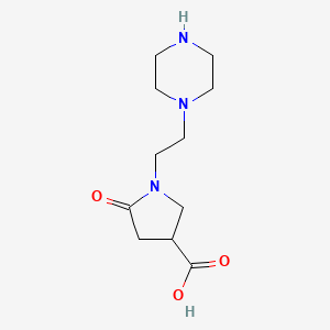 5-Oxo-1-(2-piperazin-1-ylethyl)pyrrolidine-3-carboxylic acid