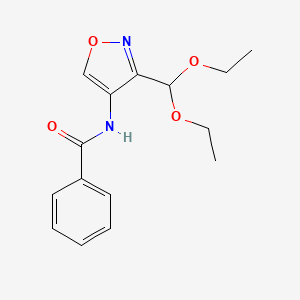 molecular formula C15H18N2O4 B14401369 N-[3-(Diethoxymethyl)-1,2-oxazol-4-yl]benzamide CAS No. 87149-84-6