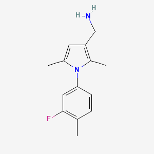 [1-(3-Fluoro-4-methylphenyl)-2,5-dimethylpyrrol-3-yl]methanamine