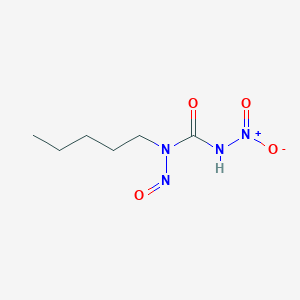 molecular formula C6H12N4O4 B14401437 N'-Nitro-N-nitroso-N-pentylurea CAS No. 89445-11-4
