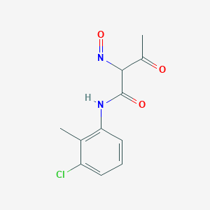 molecular formula C11H11ClN2O3 B14401474 N-(3-Chloro-2-methylphenyl)-2-nitroso-3-oxobutanamide CAS No. 89550-49-2