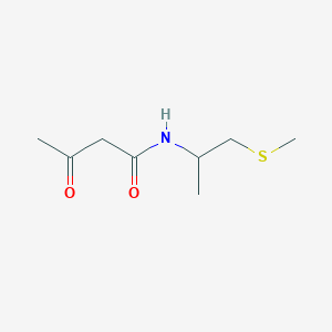 molecular formula C8H15NO2S B14401479 N-[1-(Methylsulfanyl)propan-2-yl]-3-oxobutanamide CAS No. 88124-21-4