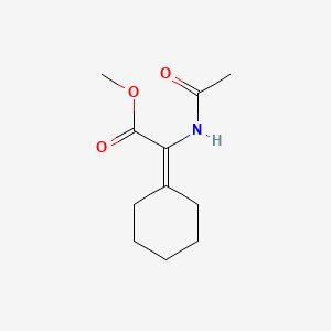 molecular formula C11H17NO3 B14401490 Acetic acid, (acetylamino)cyclohexylidene-, methyl ester CAS No. 85093-69-2