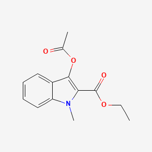 molecular formula C14H15NO4 B14401524 Ethyl 3-(acetyloxy)-1-methyl-1H-indole-2-carboxylate CAS No. 88097-39-6