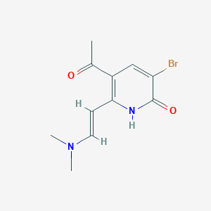 5-acetyl-3-bromo-6-[(E)-2-(dimethylamino)ethenyl]-2(1H)-pyridinone