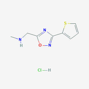 Methyl({[3-(thiophen-2-yl)-1,2,4-oxadiazol-5-yl]methyl})amine hydrochloride