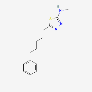 molecular formula C15H21N3S B14401604 N-Methyl-5-[5-(4-methylphenyl)pentyl]-1,3,4-thiadiazol-2-amine CAS No. 87411-10-7