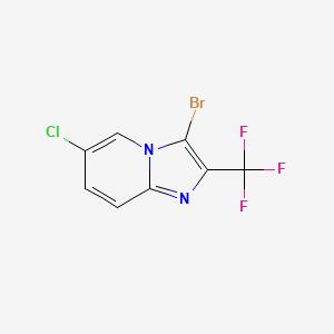 molecular formula C8H3BrClF3N2 B1440163 3-Bromo-6-chloro-2-(trifluoromethyl)imidazo[1,2-a]pyridine CAS No. 1160474-82-7