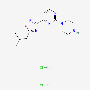 4-(5-Isobutyl-1,2,4-oxadiazol-3-yl)-2-piperazin-1-ylpyrimidine dihydrochloride