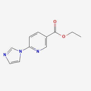 molecular formula C11H11N3O2 B1440165 ethyl 6-(1H-imidazol-1-yl)nicotinate CAS No. 1171919-01-9