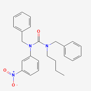 molecular formula C25H27N3O3 B14401654 N,N'-Dibenzyl-N-butyl-N'-(3-nitrophenyl)urea CAS No. 88451-04-1
