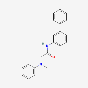 molecular formula C21H20N2O B14401679 N-[1,1'-Biphenyl]-3-yl-N~2~-methyl-N~2~-phenylglycinamide CAS No. 89474-53-3