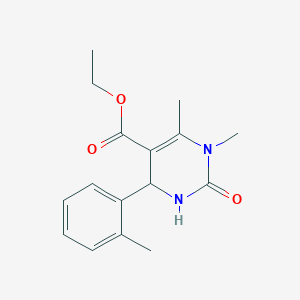 Ethyl 1,6-dimethyl-4-(2-methylphenyl)-2-oxo-1,2,3,4-tetrahydro-5-pyrimidinecarboxylate