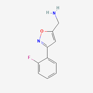 molecular formula C10H9FN2O B1440169 (3-(2-Fluorophenyl)isoxazol-5-yl)methanamine CAS No. 543713-33-3